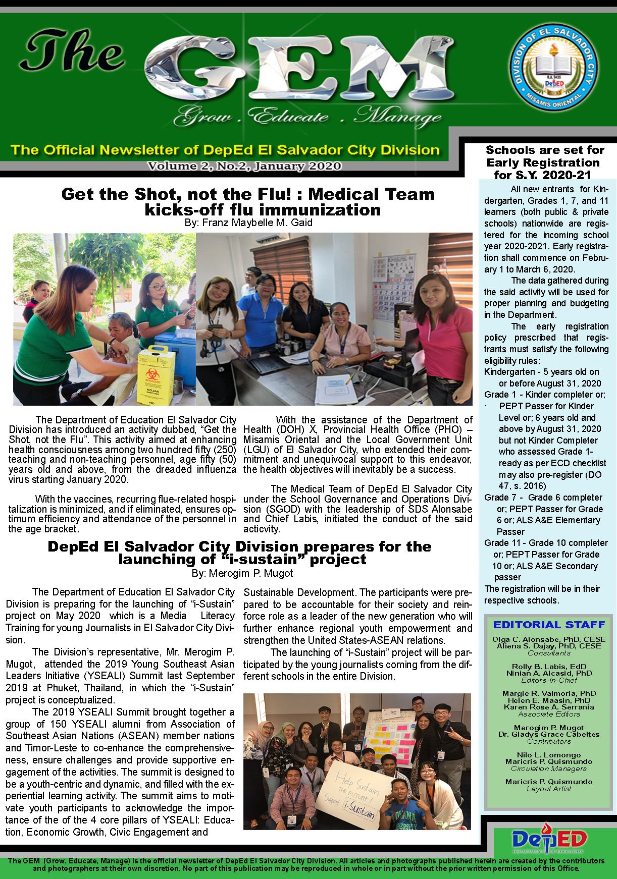 The GEM Newsletter Volume 1